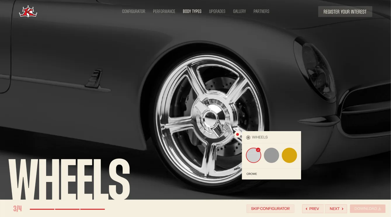 Wheels step with rim style options